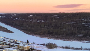 Winter, Keyano College and Downtown Fort McMurray