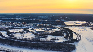 Above Peden's Point, with a view of Mac Island