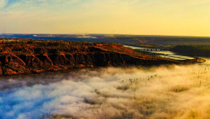 Foggy Athabasca River