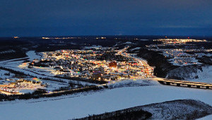 The view from Highway 63 / Thickwood Interchange