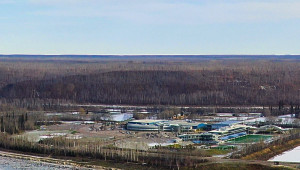 View of the Athabasca River from Thickwood, Spring 2020