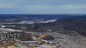 Keyano College and Downtown Fort McMurray, April 2020