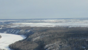 Athabasca River in the early spring